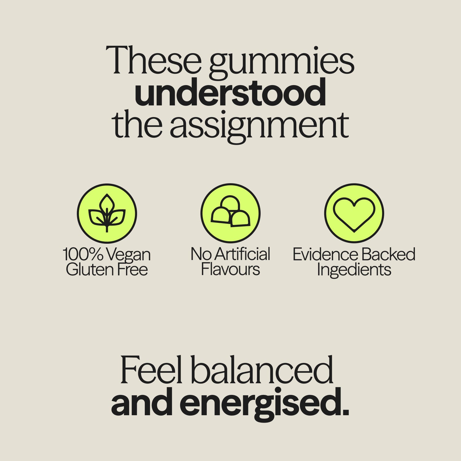 Vegan hormone support gummies with no artificial flavours, gluten-free, and evidence-backed ingredients.