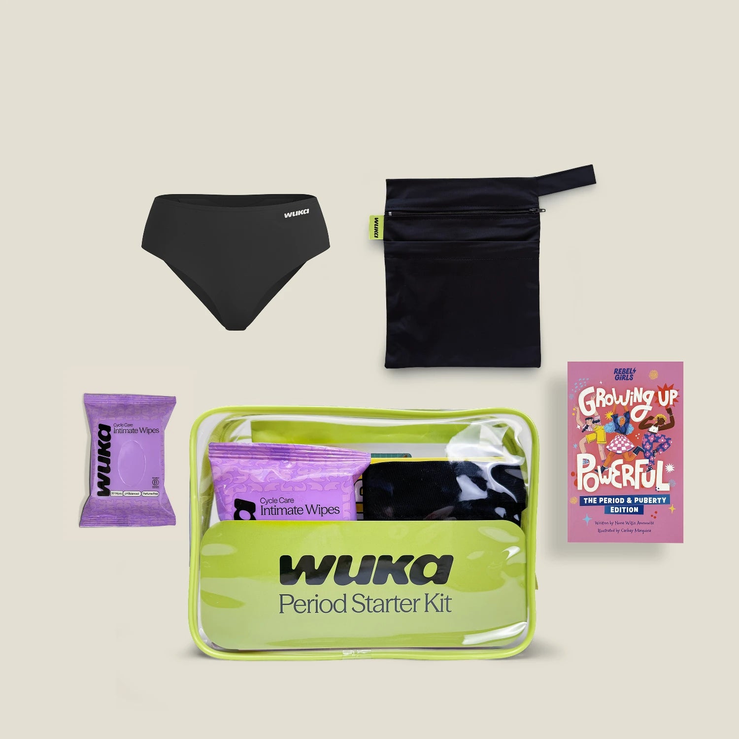 WUKA Teen Period Starter Kit - Midi - Super - Black