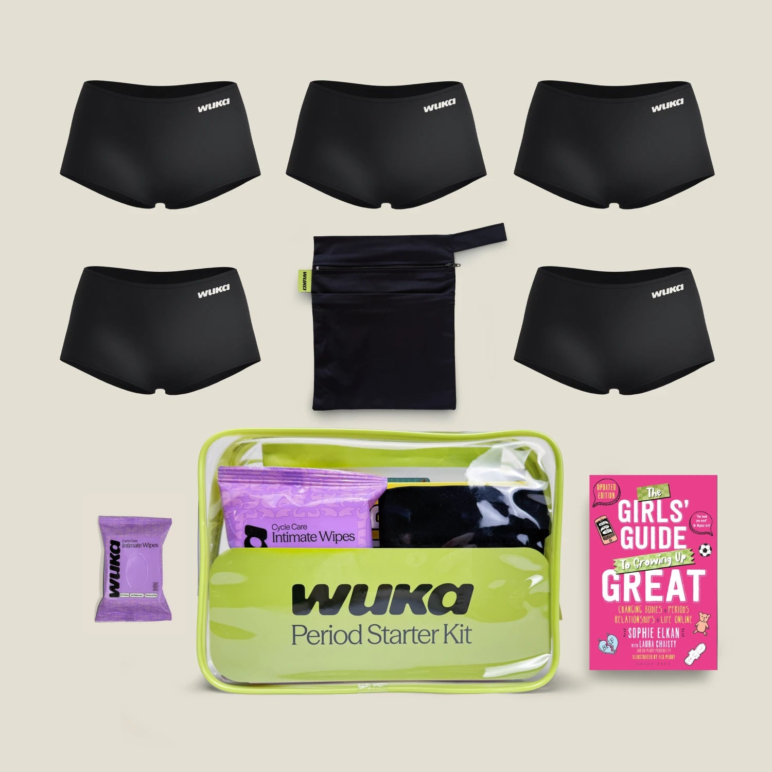 WUKA Teen Period Starter Kit - Boxer - Black