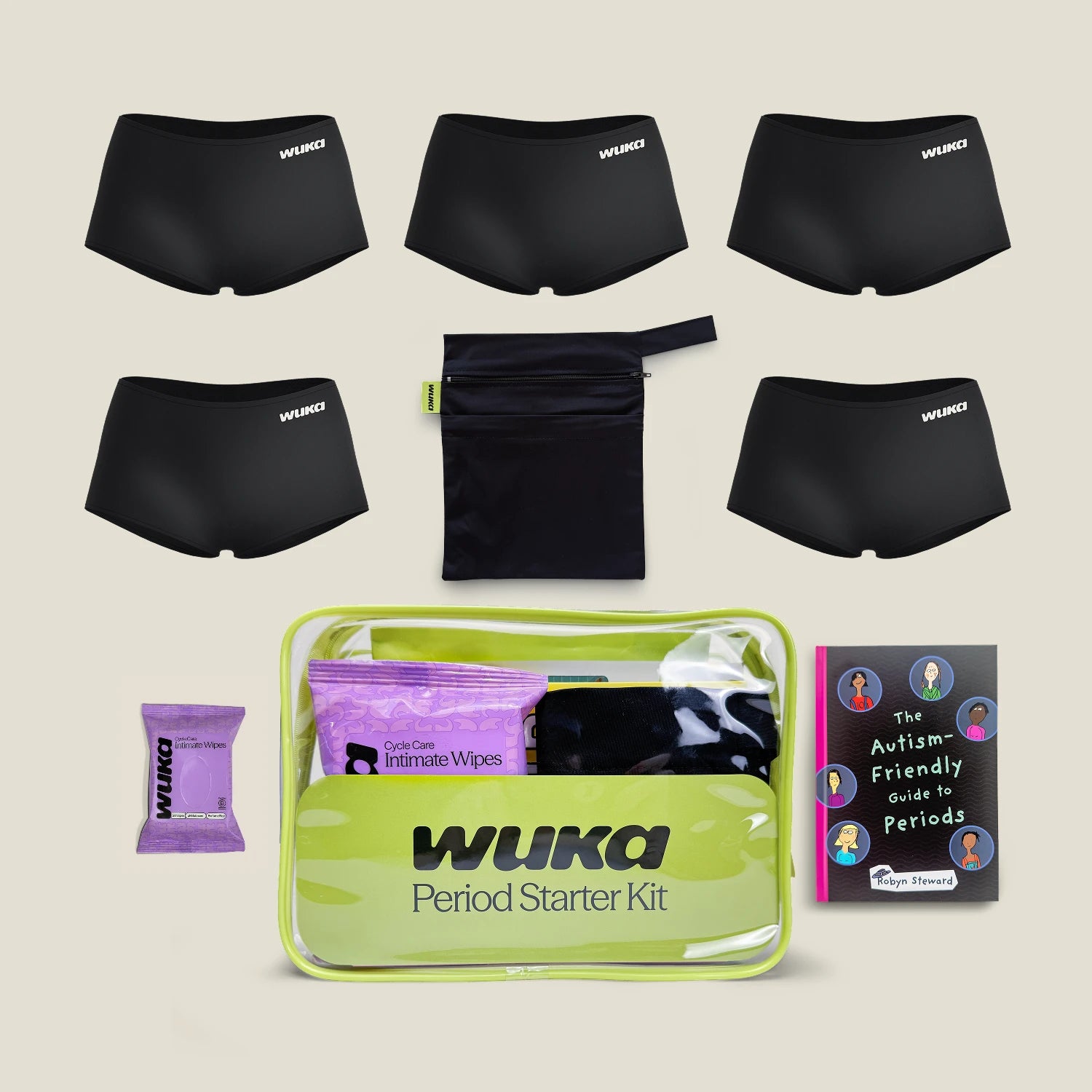 WUKA Teen Period Starter Kit - Boxer - Black