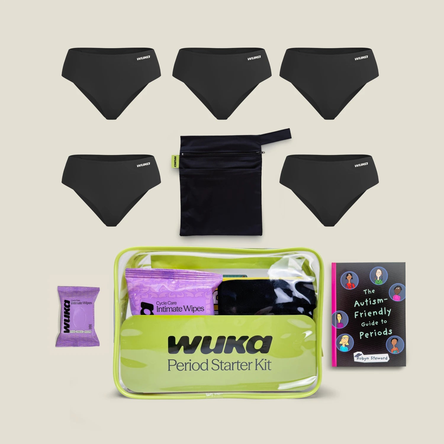 WUKA Teen Period Starter Kit - Midi - Black