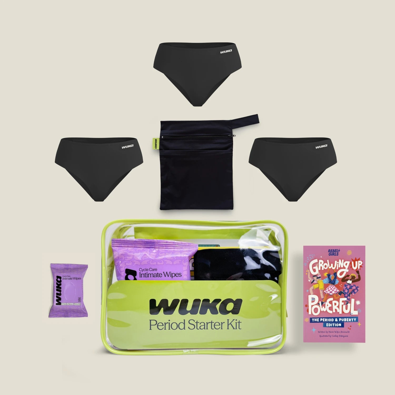 WUKA Teen Period Starter Kit - Midi - Black