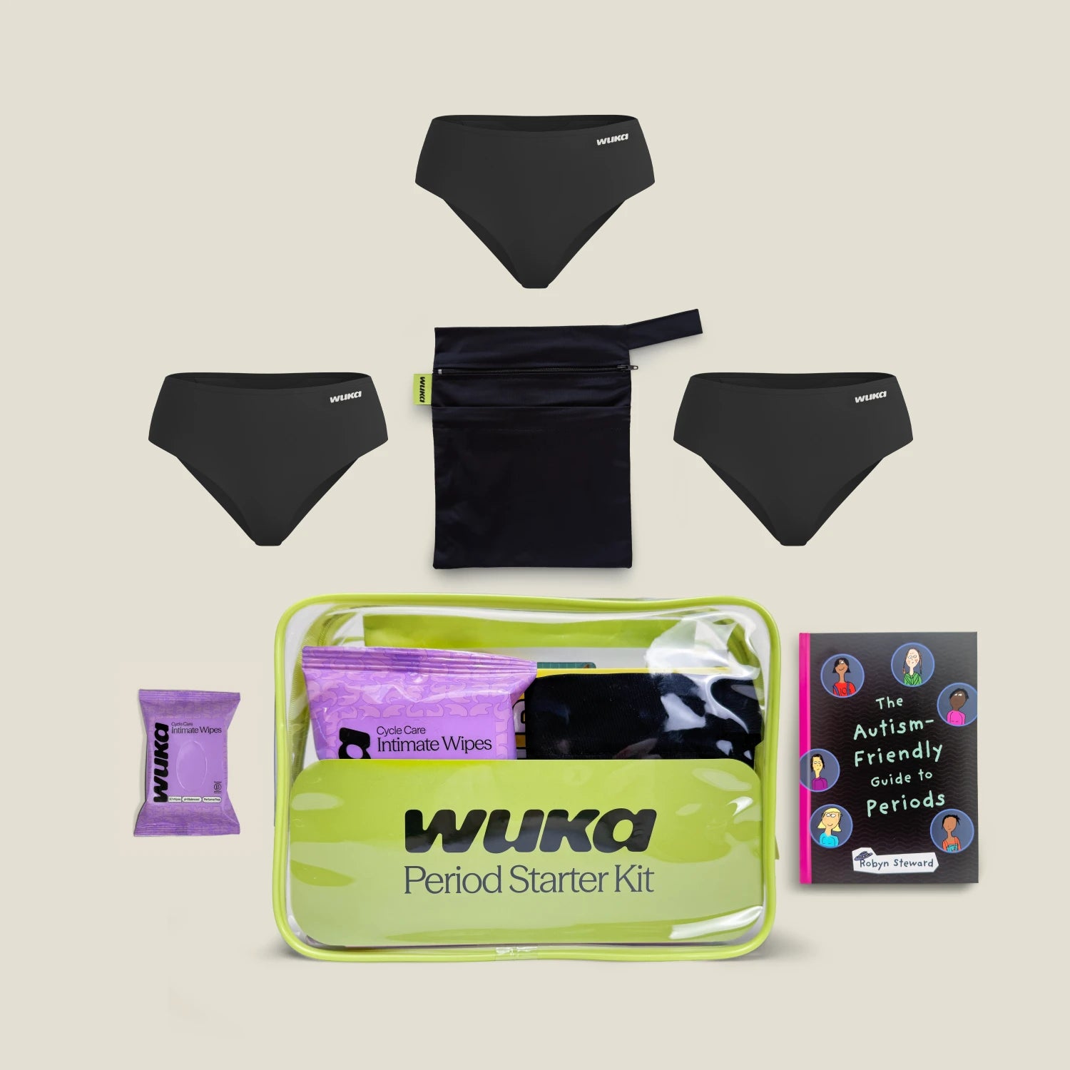 WUKA Teen Period Starter Kit - Midi - Super - Black