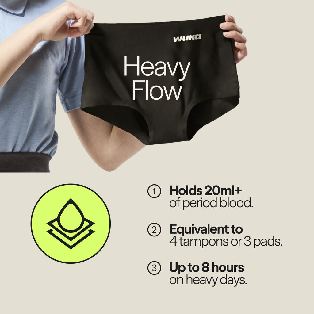 WUKA Period School Set - 1 Week - Boxer - Black