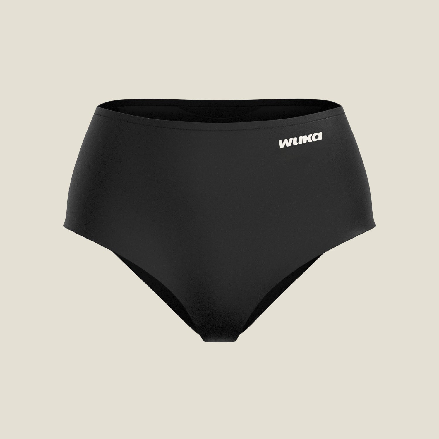 Product cutout of WUKA Stretch Seamless High Waist Period Underwear in black for medium menstrual flow.