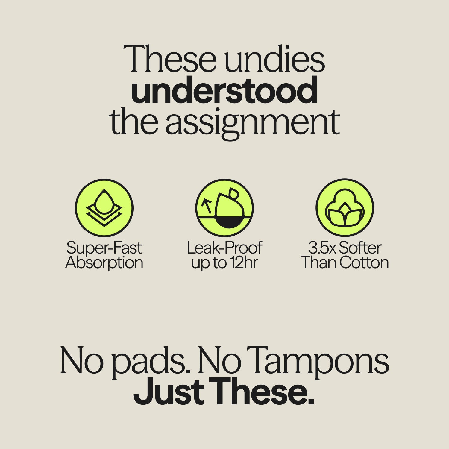 Infographic showing benefits of WUKA Ultimate™ Midi Brief - Heavy including super-fast absorption, 12hr leak-proof protection, and 3.5x softness vs cotton.
