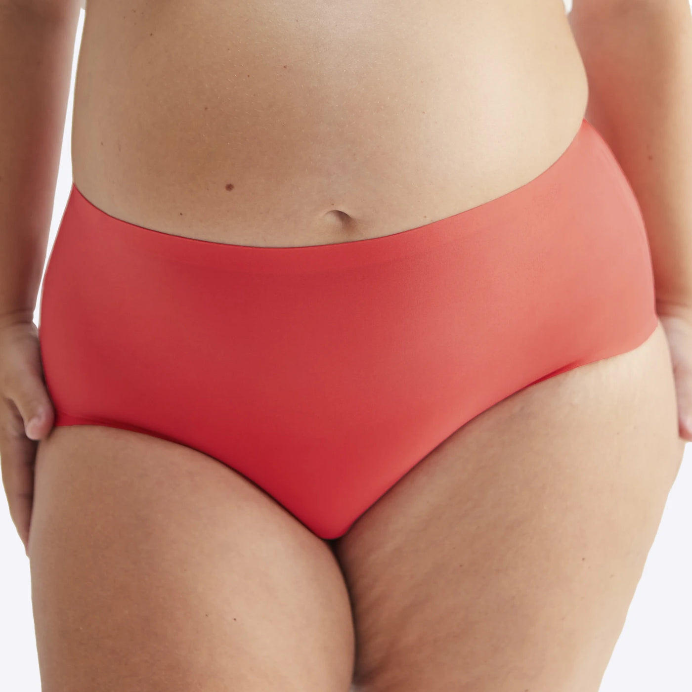 WUKA Drytech High Waist Incontinence Pants Style Coral Pink Colour Front