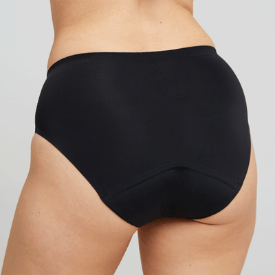 WUKA Perform Seamless Midi Brief Period Pants Style Medium Flow Black Colour Back