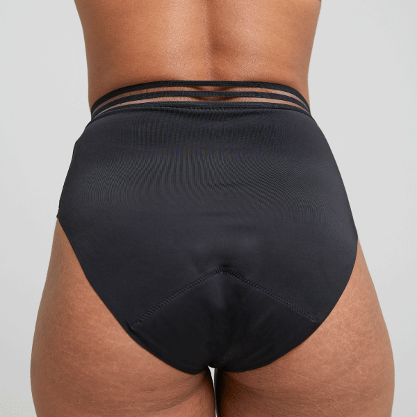 WUKA Re-Purpose High Waist Period Pants Style Heavy Flow Black Colour Back