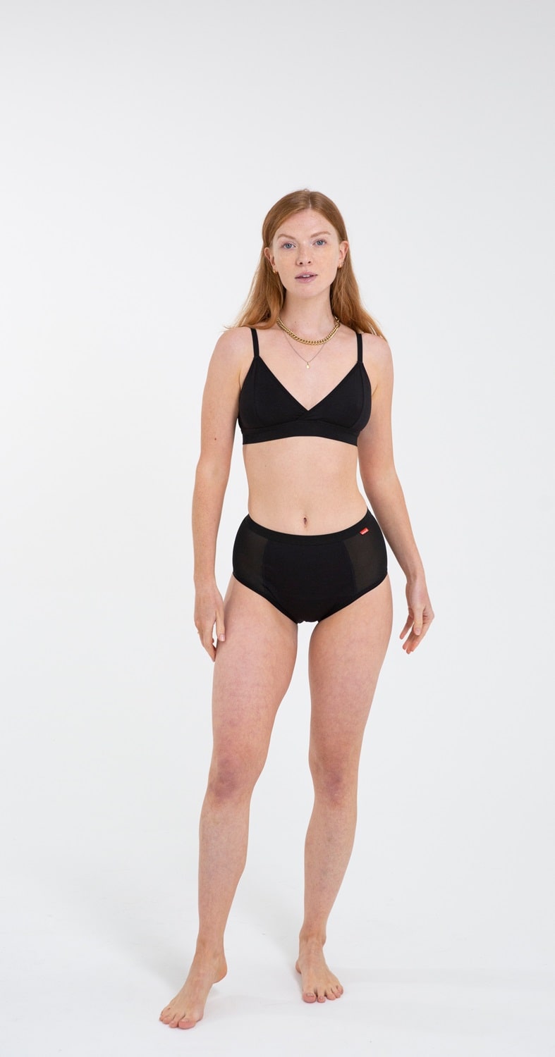 Postpartum Support Set Style Super Heavy Flow Black Colour Full Front
