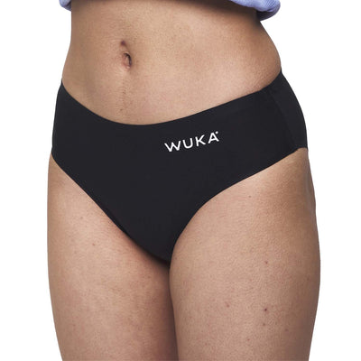 WUKA First Period Pack - Stretch Style - Super Heavy Absorbency - Black Colour - Front
