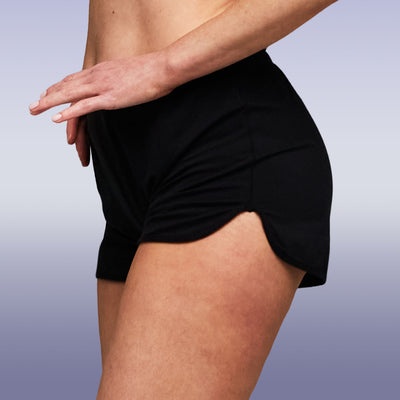 WUKA-FreshTech Sleep Wear-Jersey Shorts-Black Colour-short-side