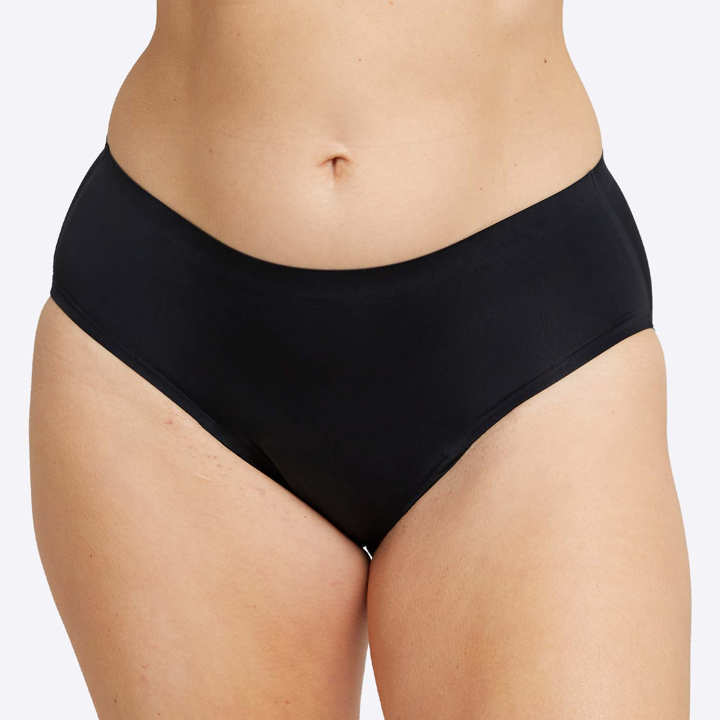 WUKA Perform Seamless Midi Brief - 7 Full Switch Set Medium Flow Black Colour Front