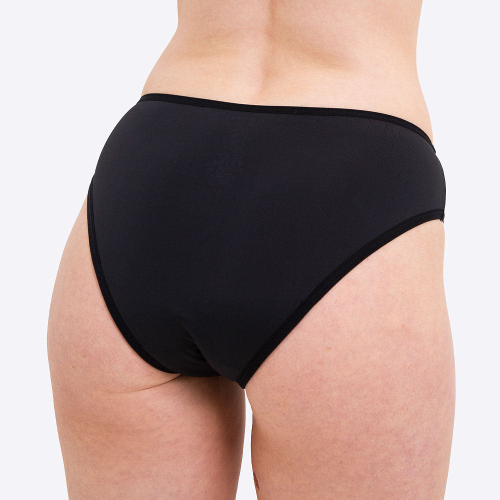 WUKA Swim Period Bikini Brief Style Light Flow Black Colour Back