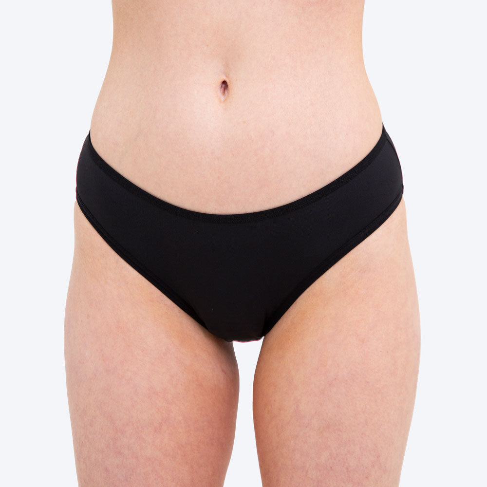 WUKA Swim Period Bikini Brief Style Light Flow Black Colour Front