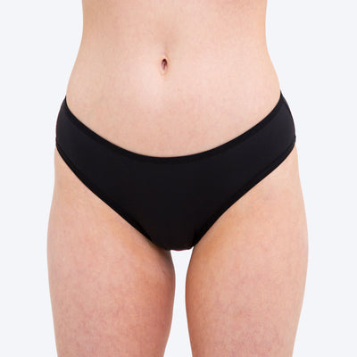 WUKA Swim Period Bikini Brief Style Light Flow Black Colour Front