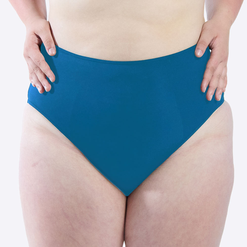 WUKA Period Swim High Waist Style Light Flow Blue Colour Front