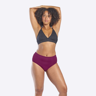 WUKA  Swim High Waist Style Light Flow Deep Pink Colour Full Front