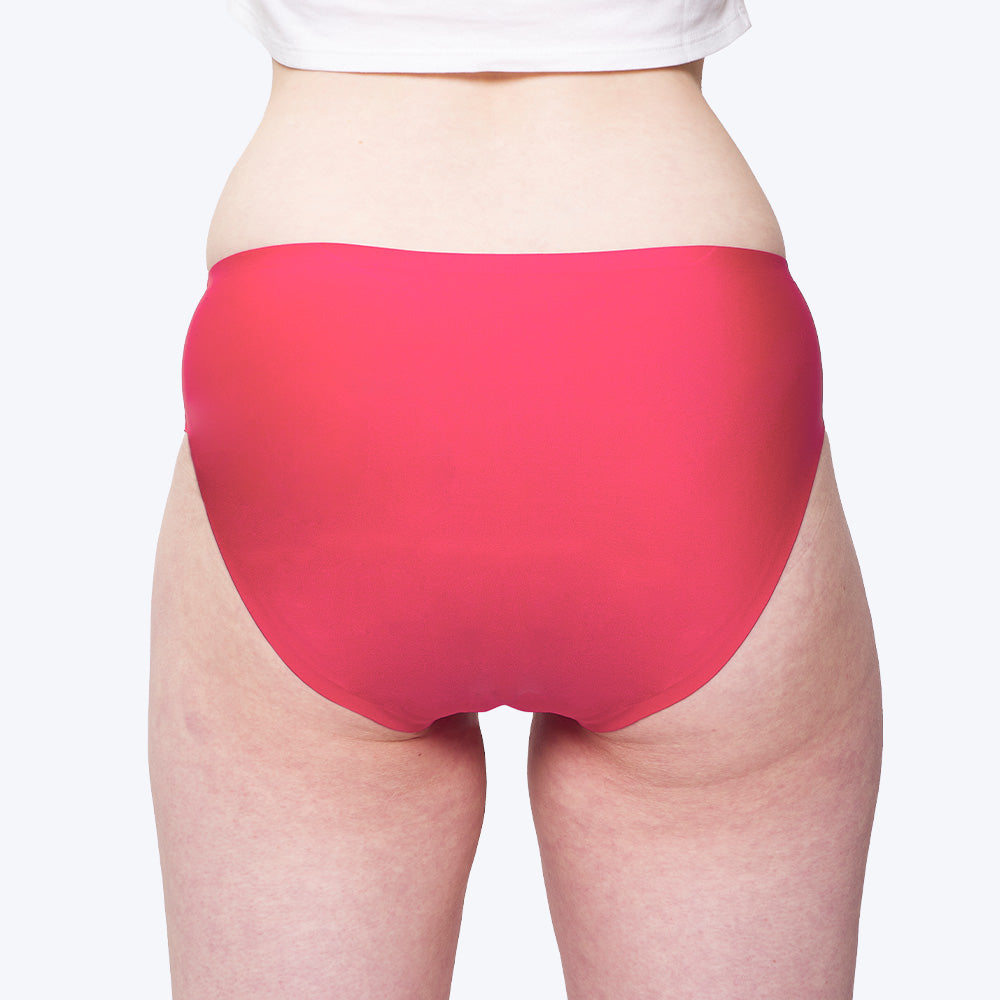 WUKA Teen Stretch Seamless Period Pants Style Heavy Flow Pink Colour Back
